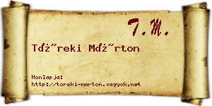 Töreki Márton névjegykártya