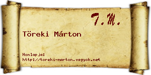 Töreki Márton névjegykártya