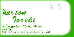 marton toreki business card